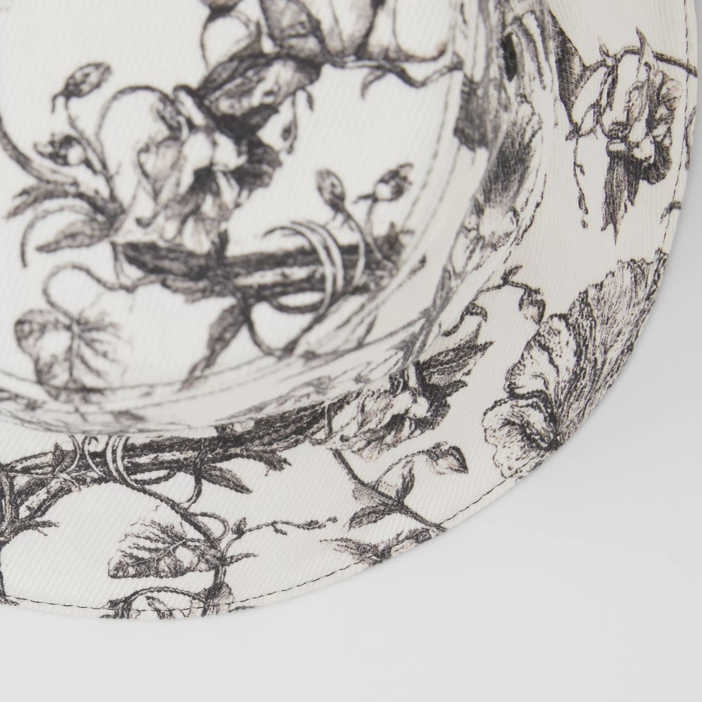 儿童黑色印花牛仔渔夫帽