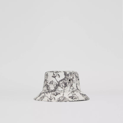 儿童黑色印花牛仔渔夫帽