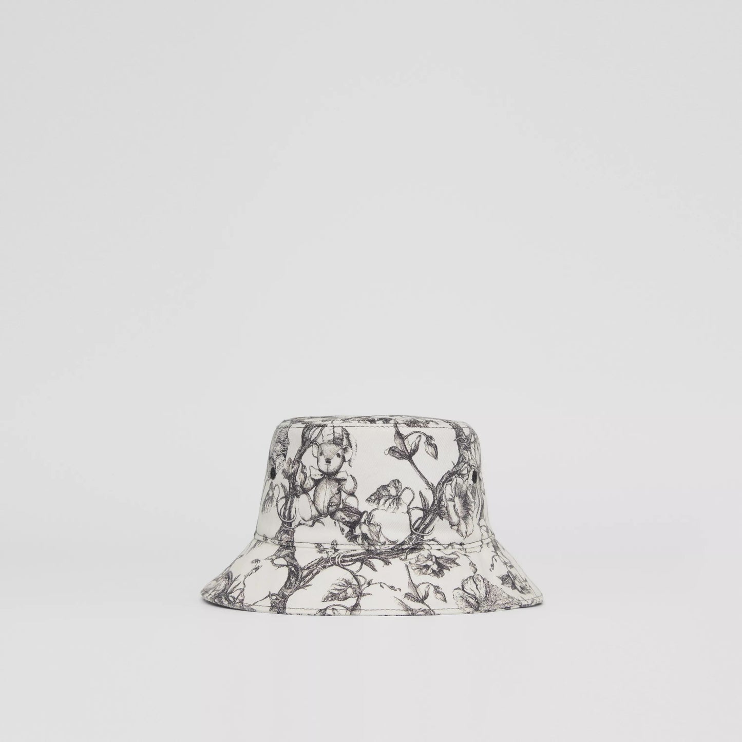 儿童黑色印花牛仔渔夫帽