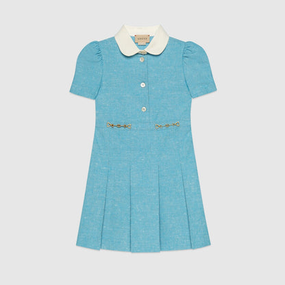 女童蓝色GG连衣裙