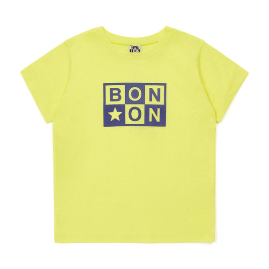 男童黄色Logo棉T恤