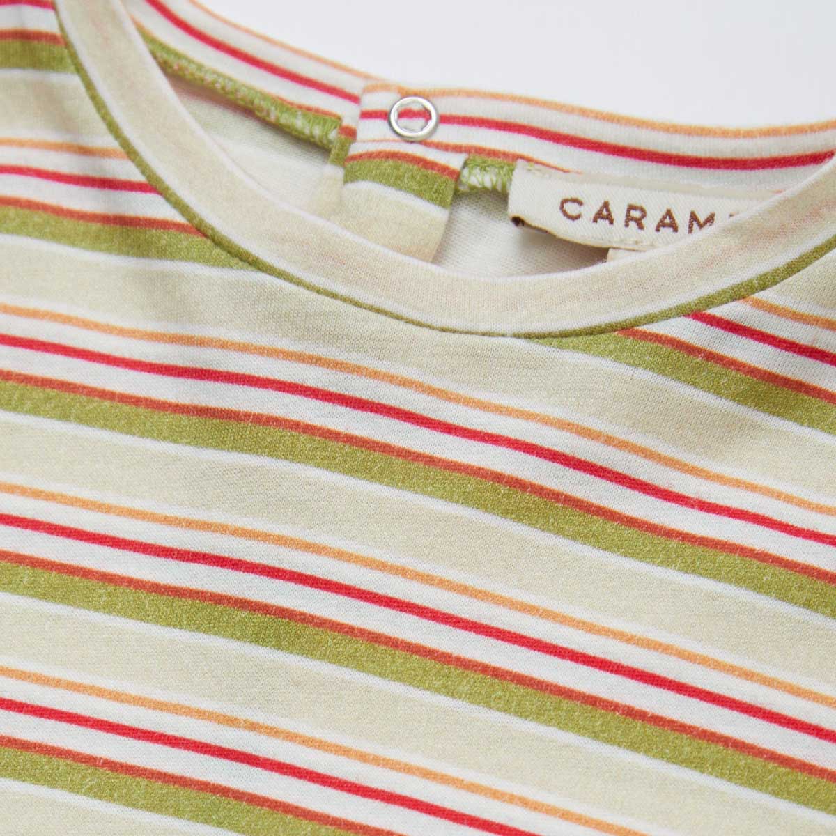 女婴米色条纹棉套装