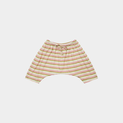 女婴米色条纹棉套装