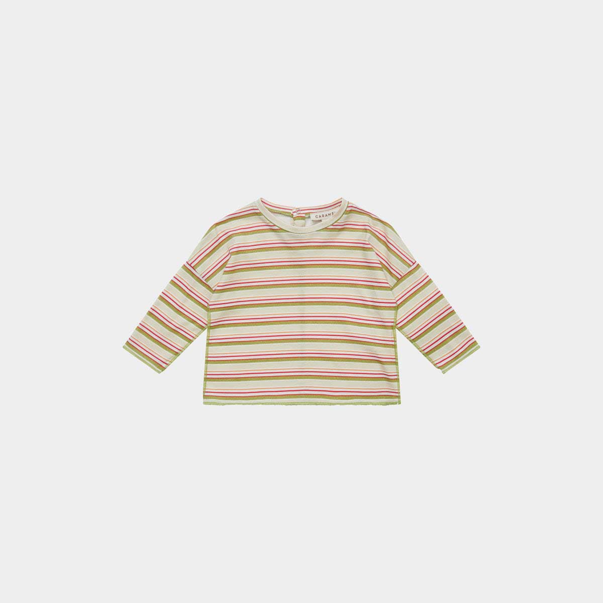 女婴米色条纹棉套装