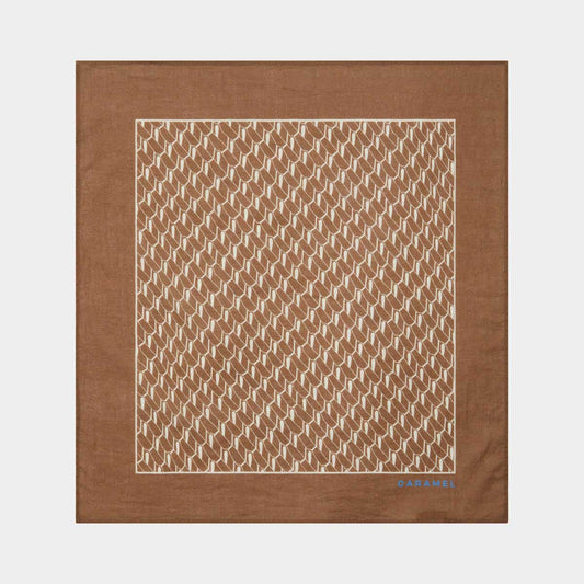 女童棕色棉围巾