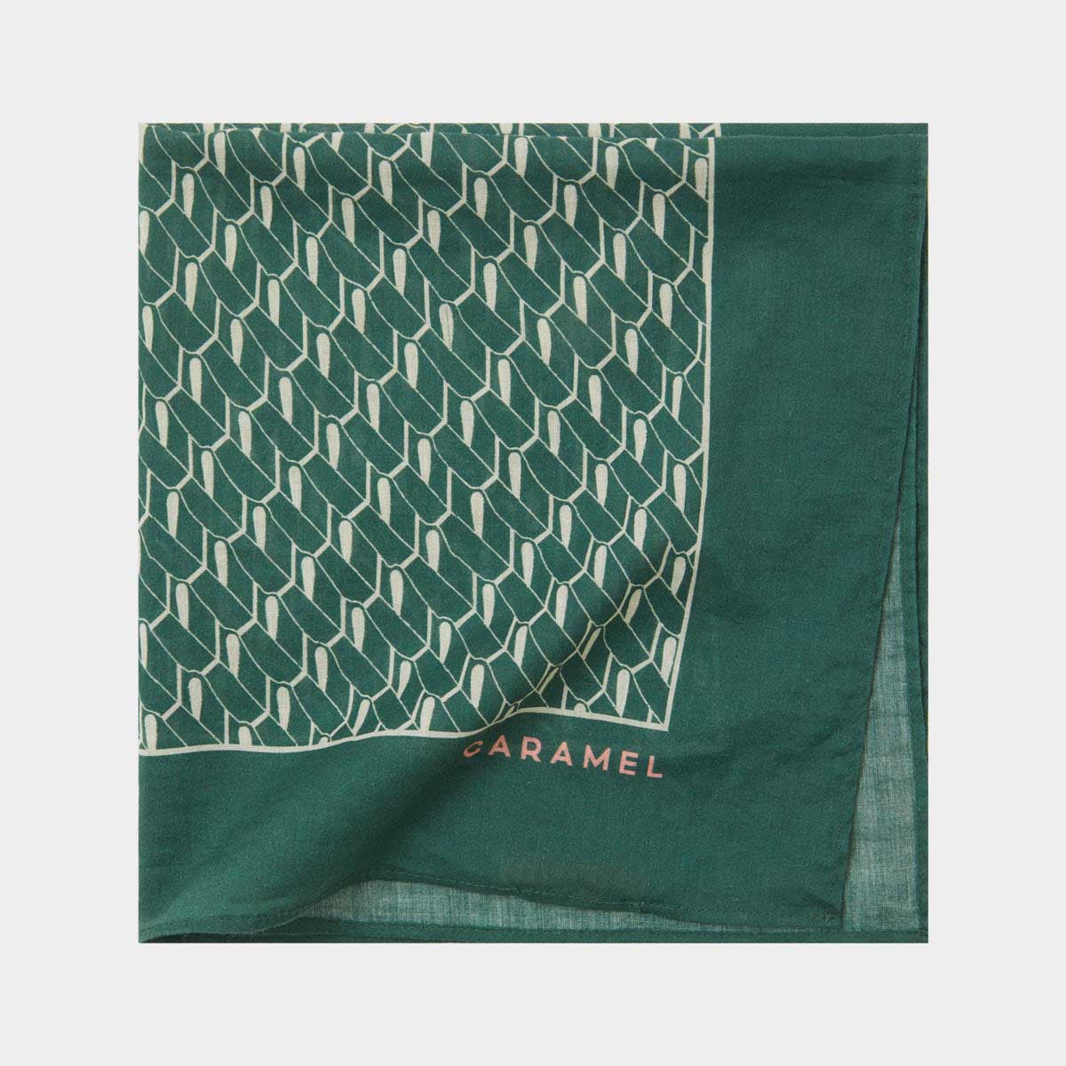 女童绿色棉围巾