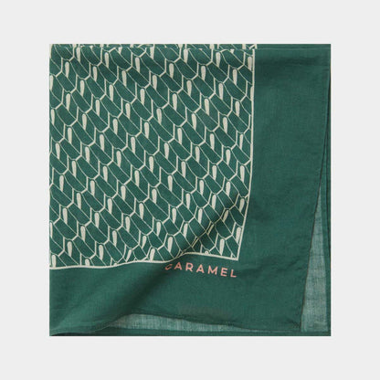 女童绿色棉围巾