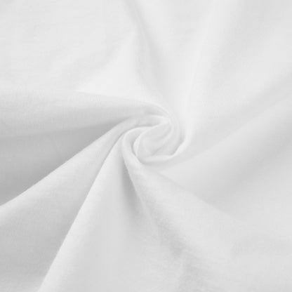 Girls White Cotton T-shirt