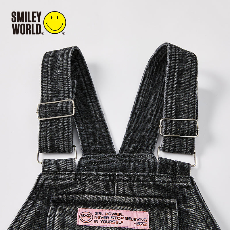 女童黑色背带裙