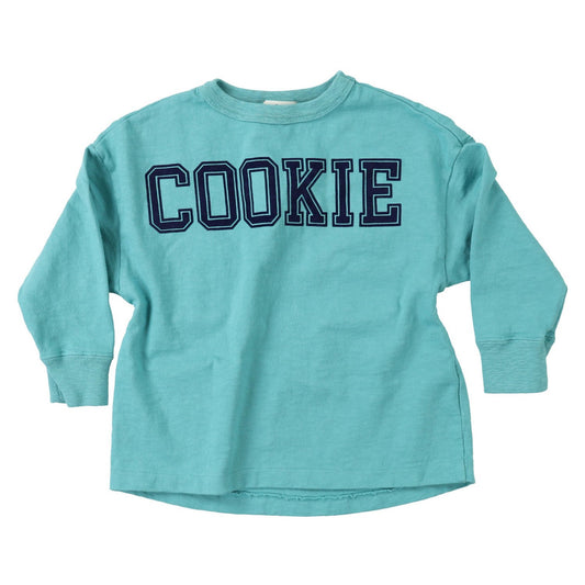 儿童蓝色印花棉T恤