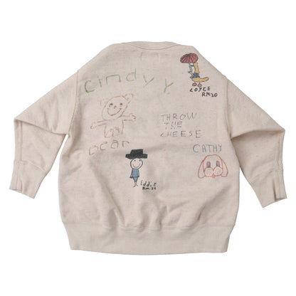 男童白色印花棉卫衣