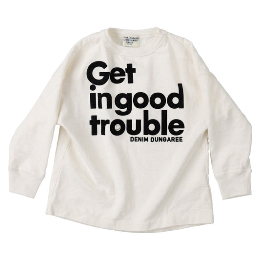 男童白色Logo棉T恤