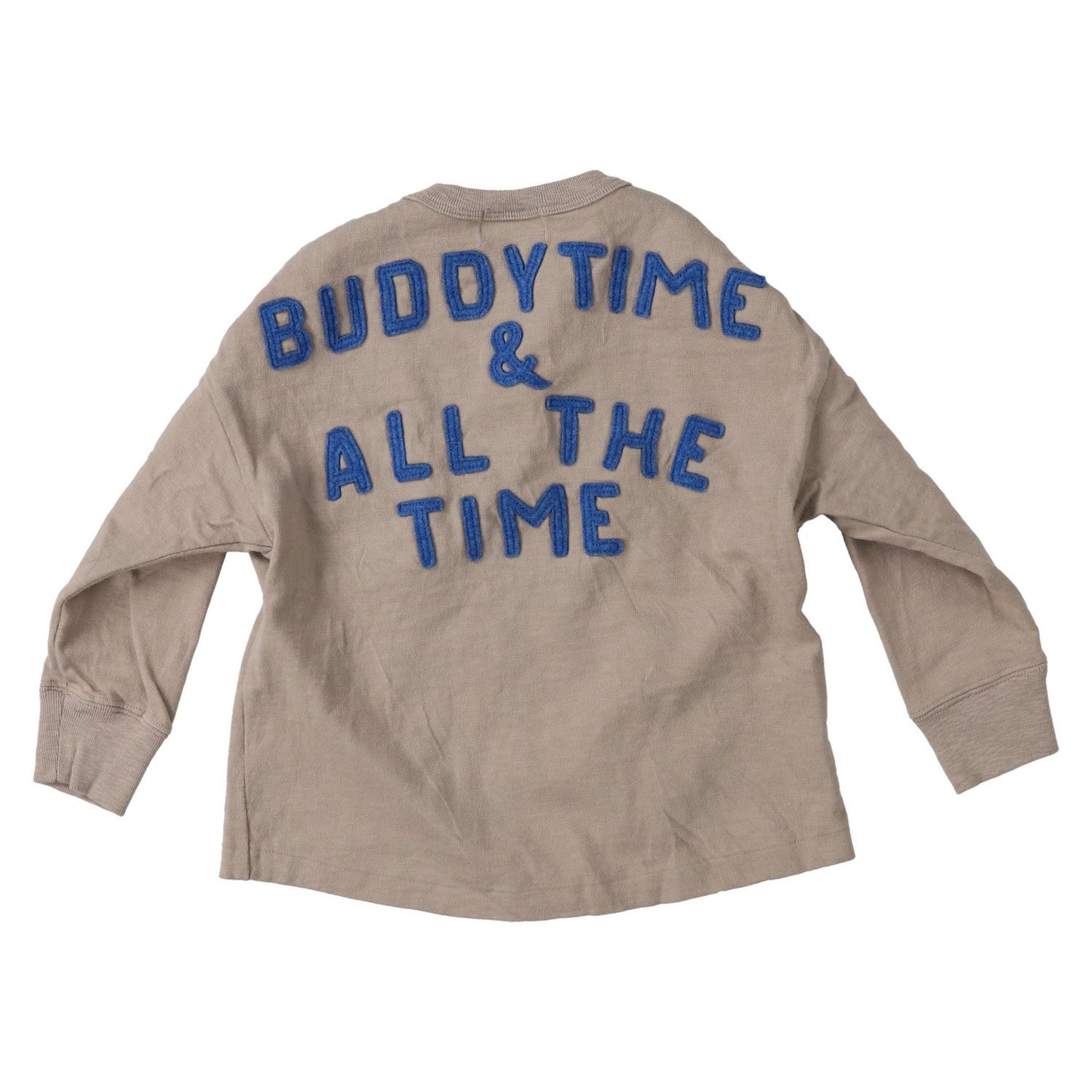 男童米色Logo棉T恤