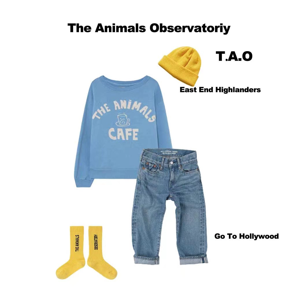 男童浅蓝色牛仔长裤