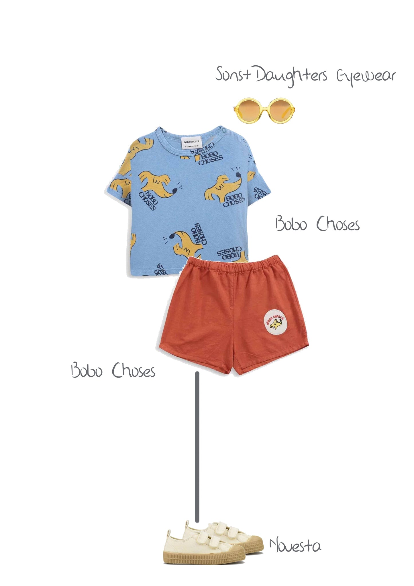 婴儿红色Logo棉短裤