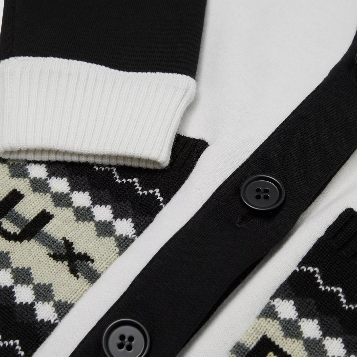 女童白色Logo羊毛开衫