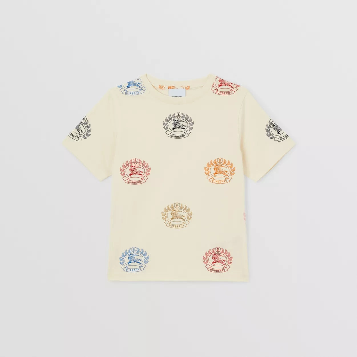 儿童奶油白印花棉T恤