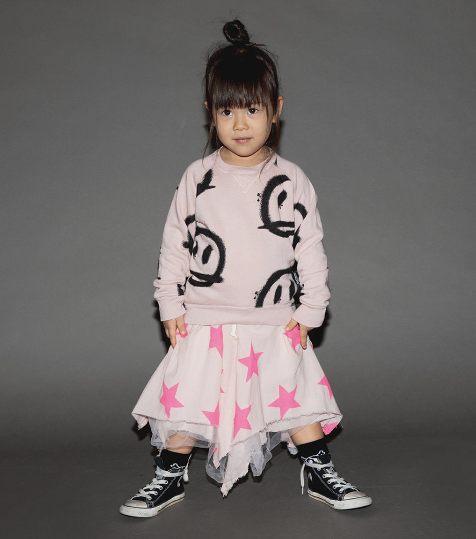 Girls Pink Stars Skirt