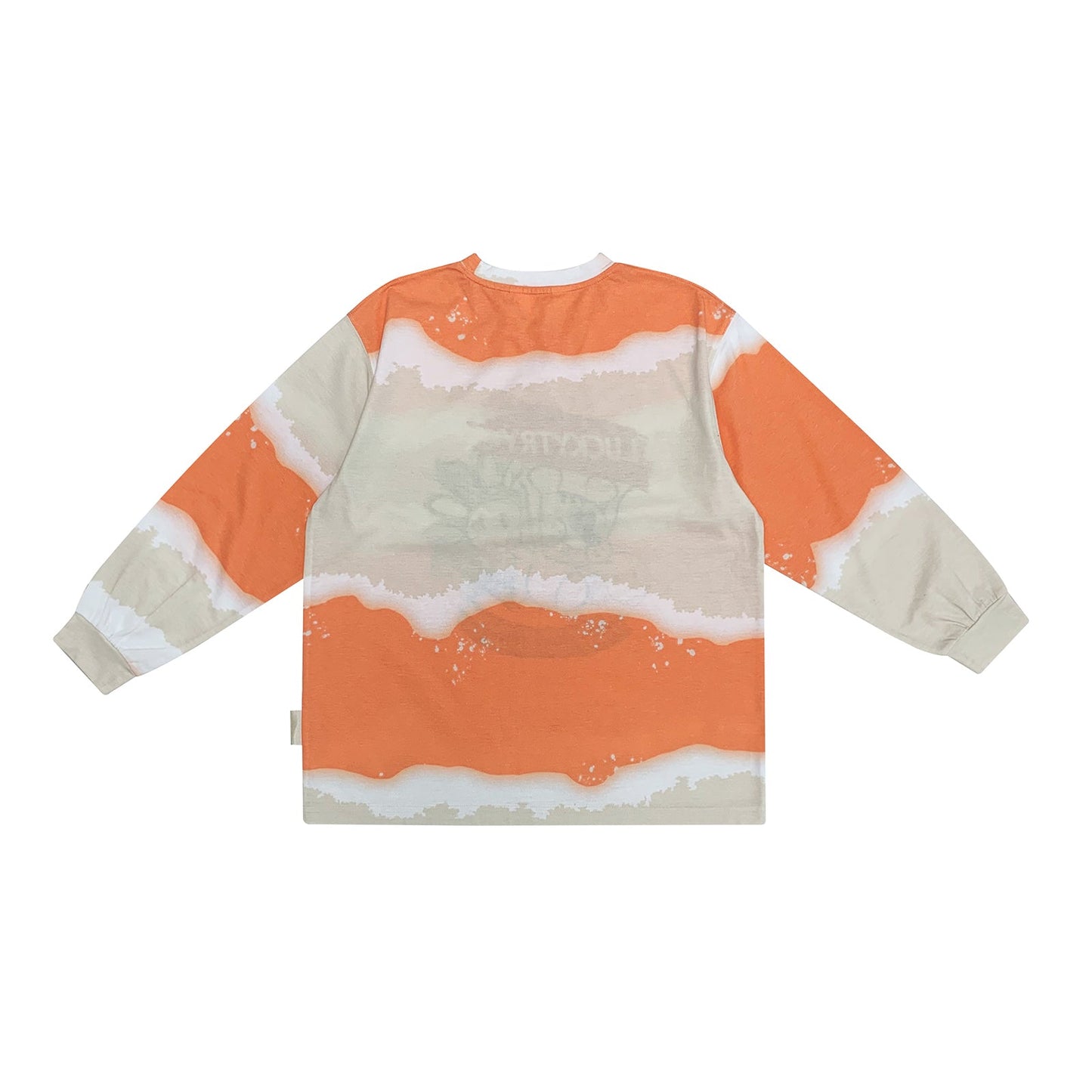儿童橙色印花扎染T恤