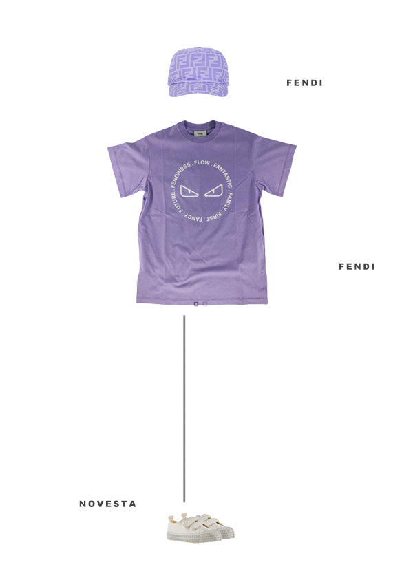 女童紫色T恤连衣裙