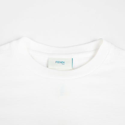 儿童白色FF Logo棉T恤
