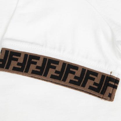 儿童白色FF Logo棉T恤