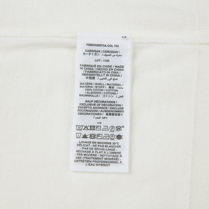 Girls White Cherry Logo Cardigan