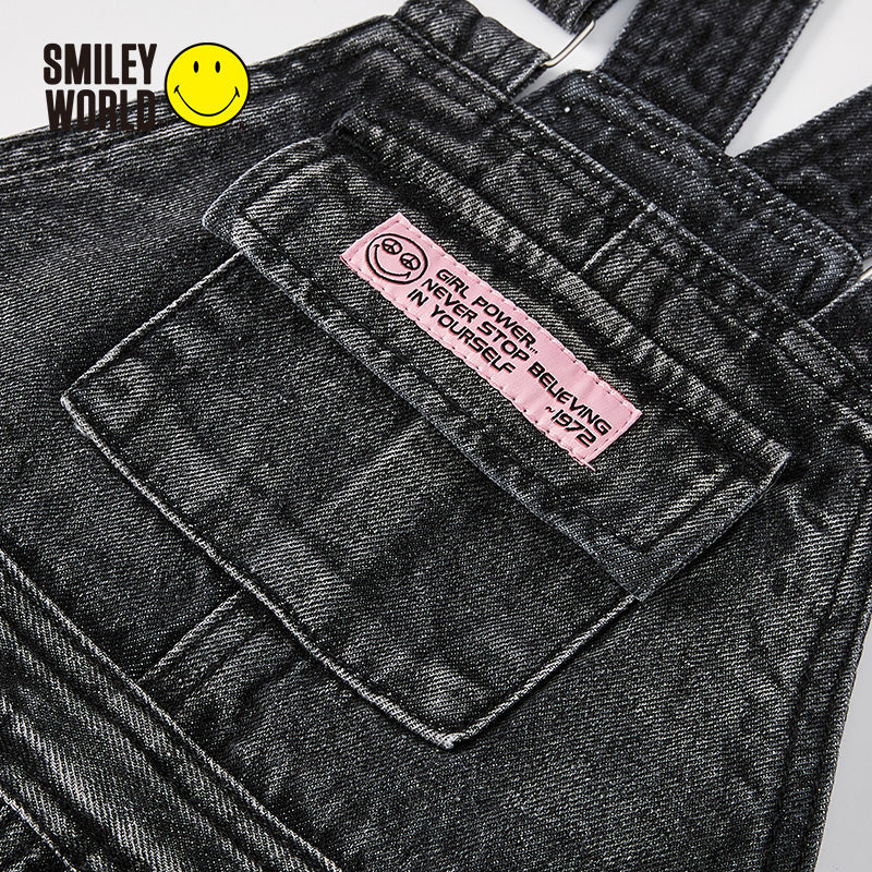 女童黑色背带裙