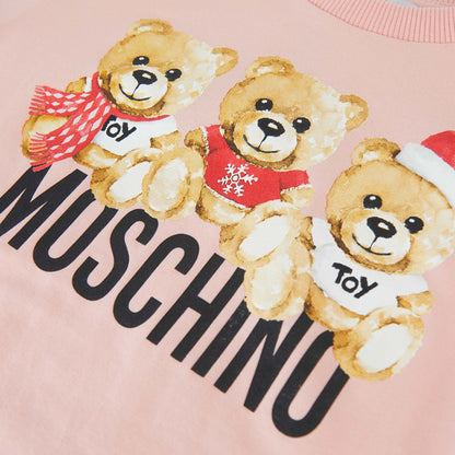 女童粉色印花棉T恤