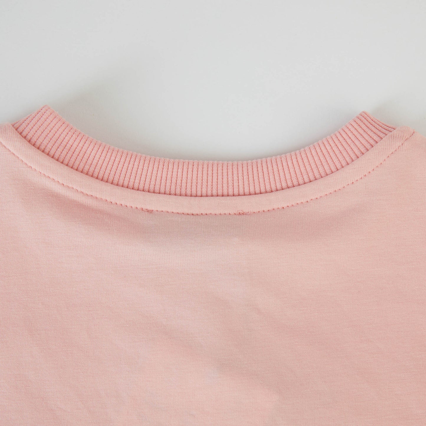 女童粉色印花棉T恤