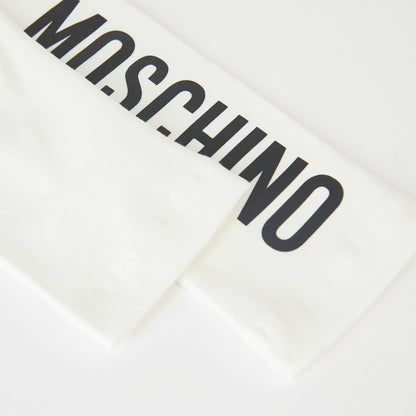 女婴白色Logo棉打底裤