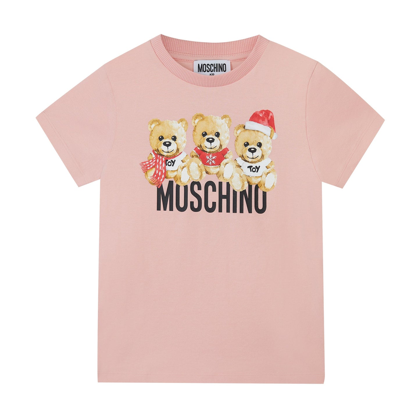 女童粉色印花棉T恤