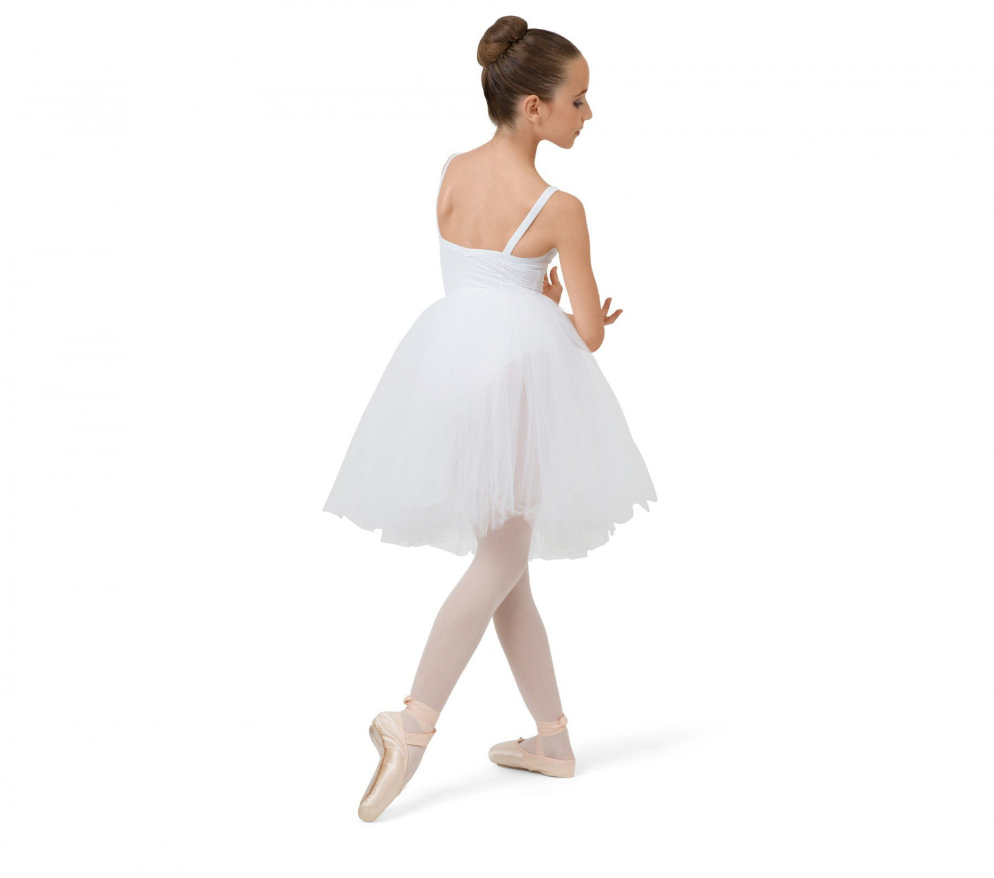 女孩白色薄纱短裙