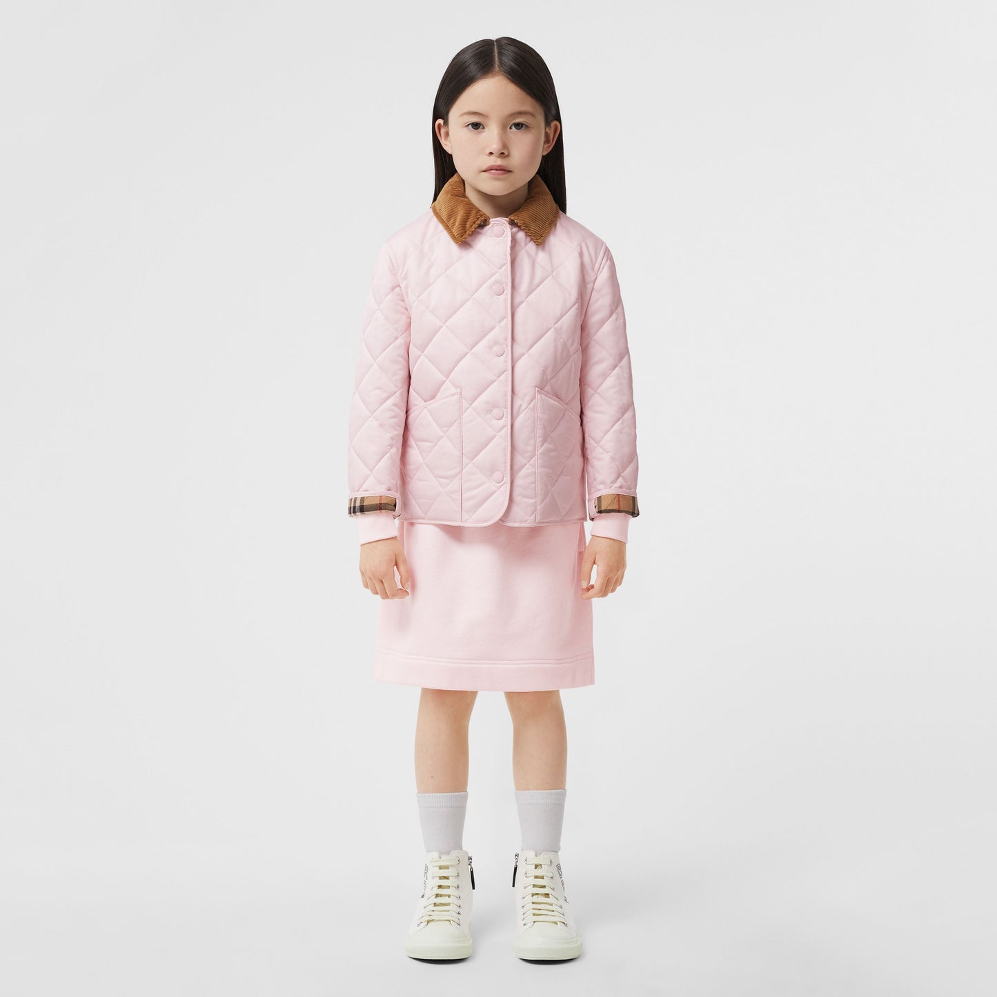 女童粉色棉服