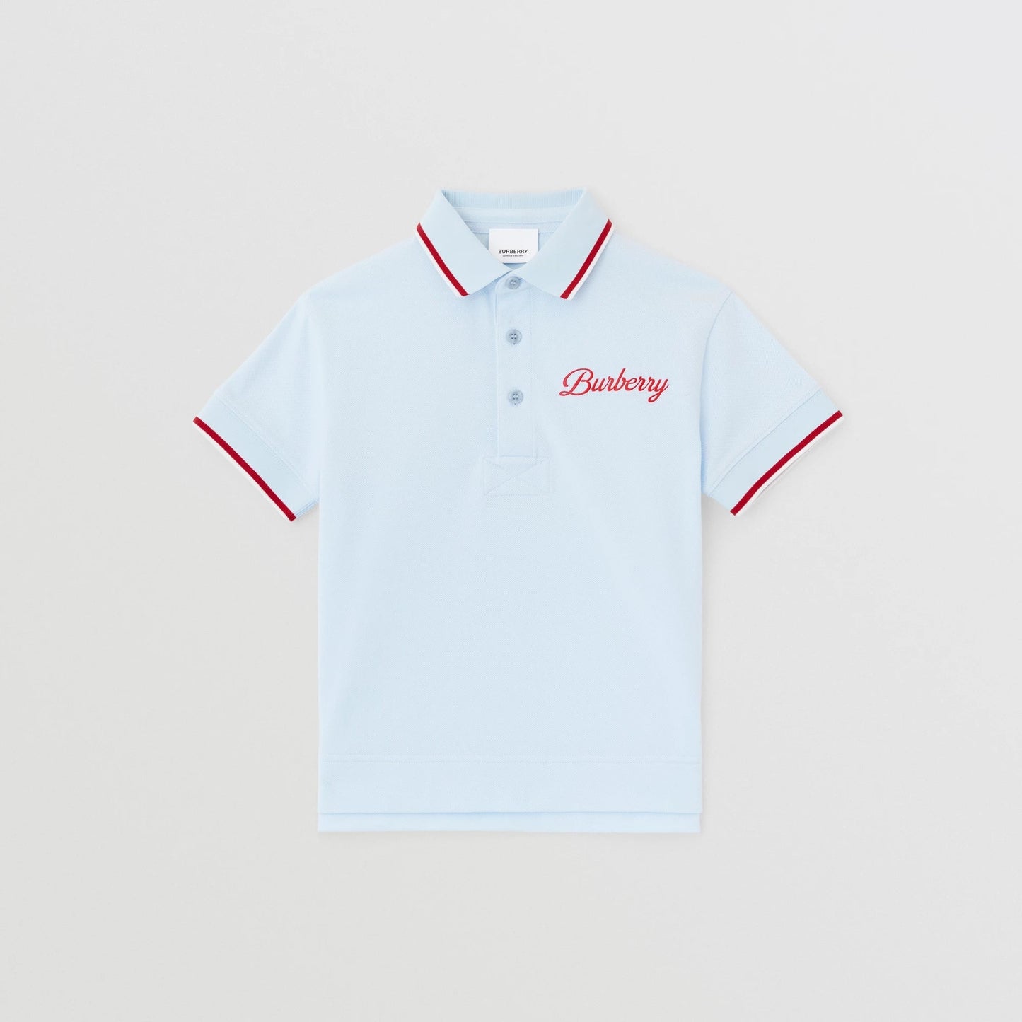 男童浅蓝色Logo棉Polo衫