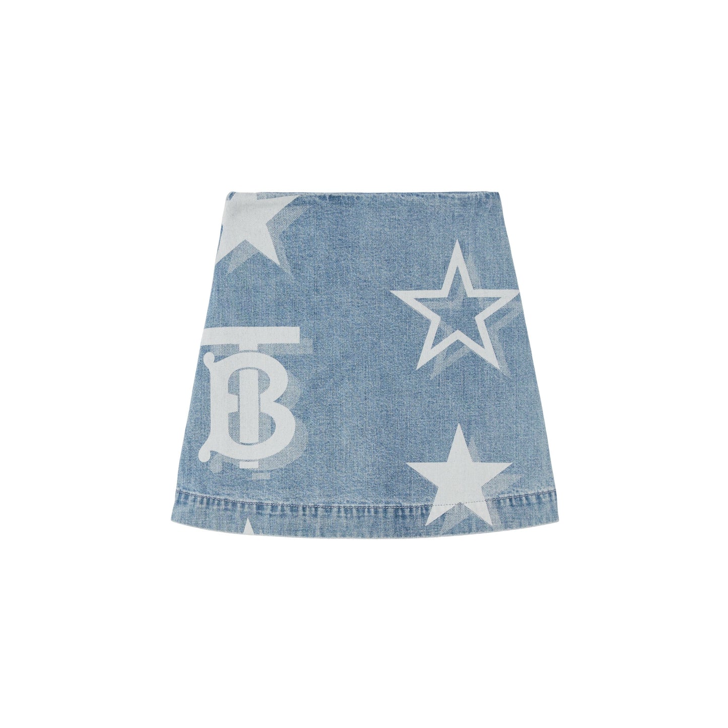 女童浅蓝色Logo牛仔短裙
