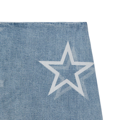 女童浅蓝色Logo牛仔短裙