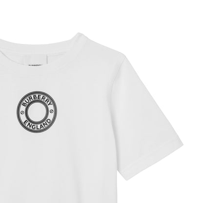 儿童白色Logo棉T恤