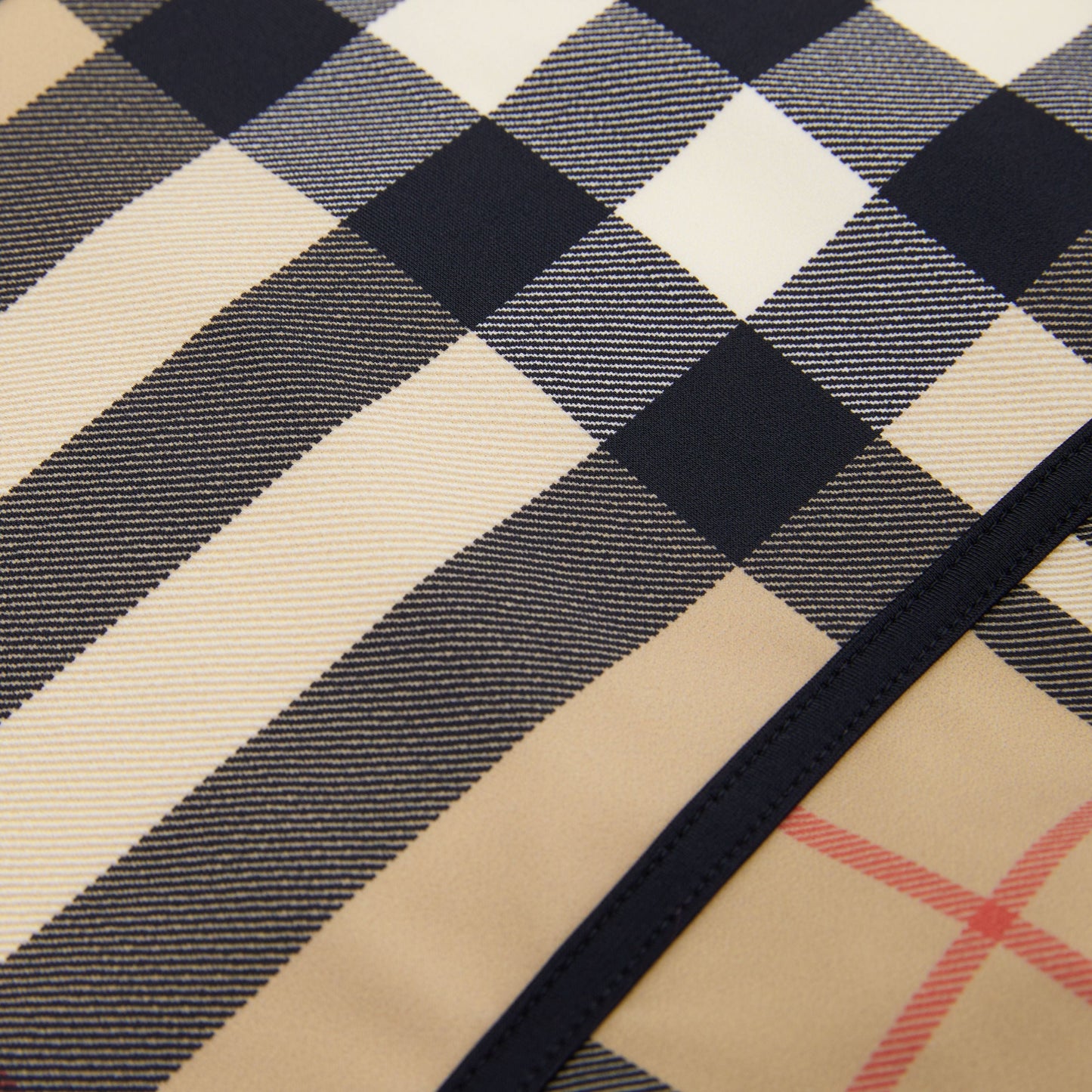 女童米色格子泳衣