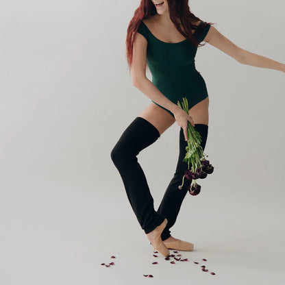 儿童黑色芭蕾舞护腿