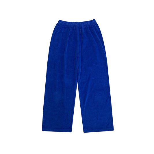 儿童蓝色丝绒长裤