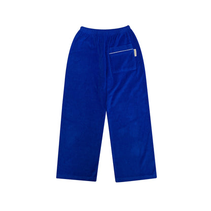 儿童蓝色丝绒长裤