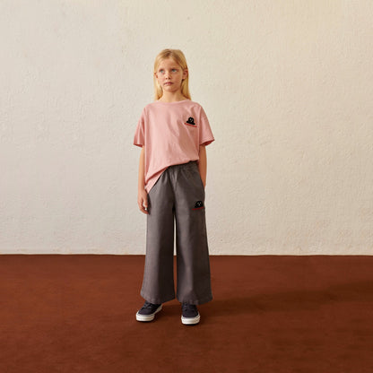 儿童粉色Logo棉T恤