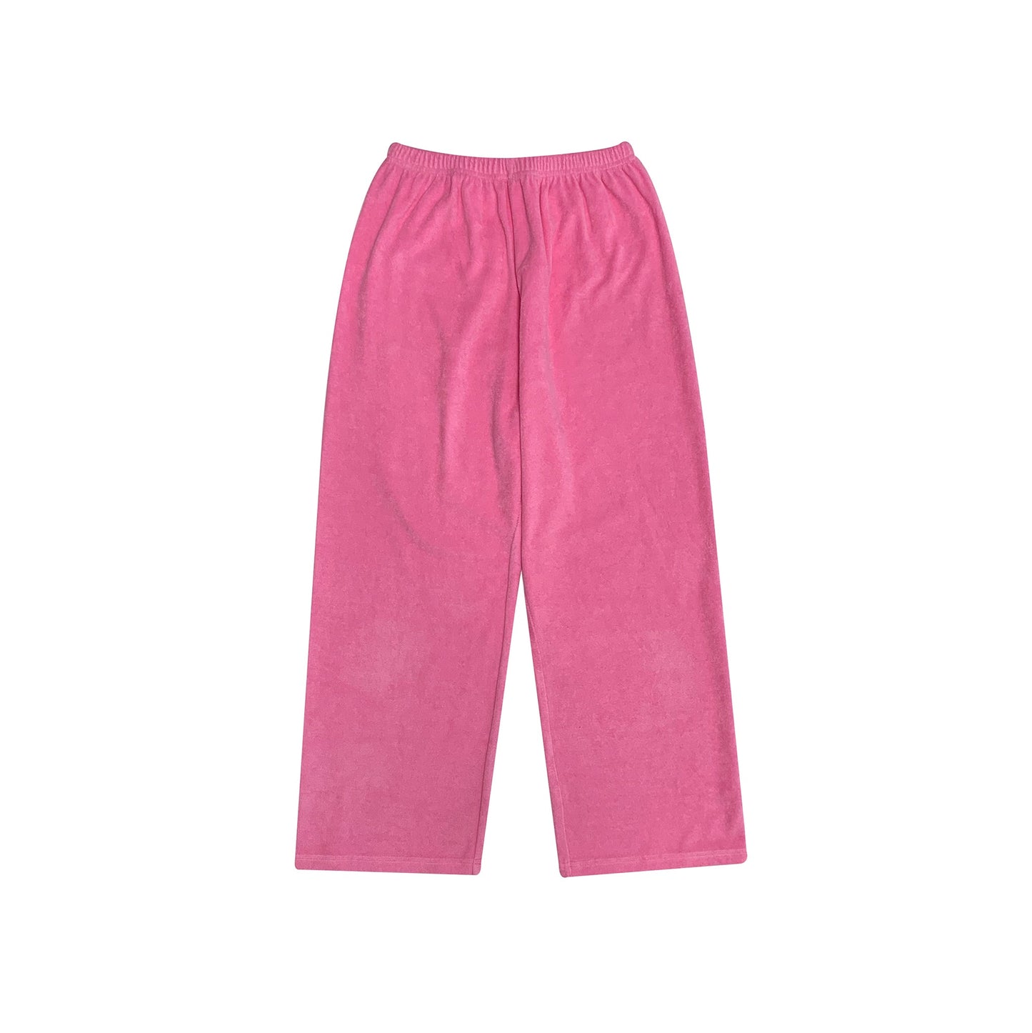 儿童粉色丝绒长裤