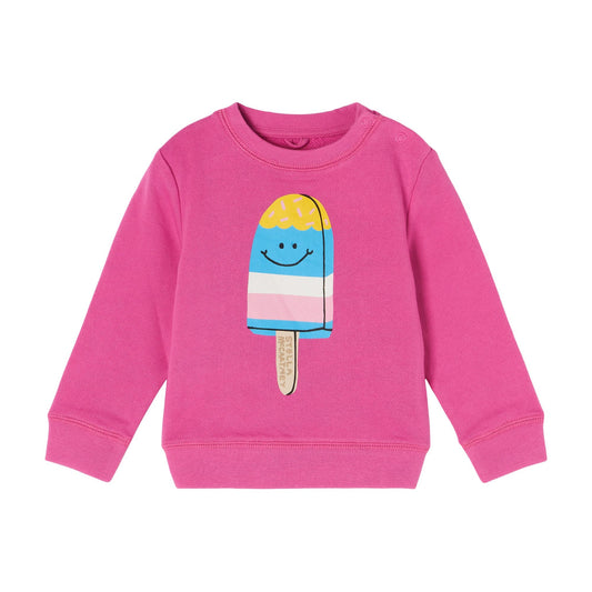 女婴粉色冰激凌卫衣
