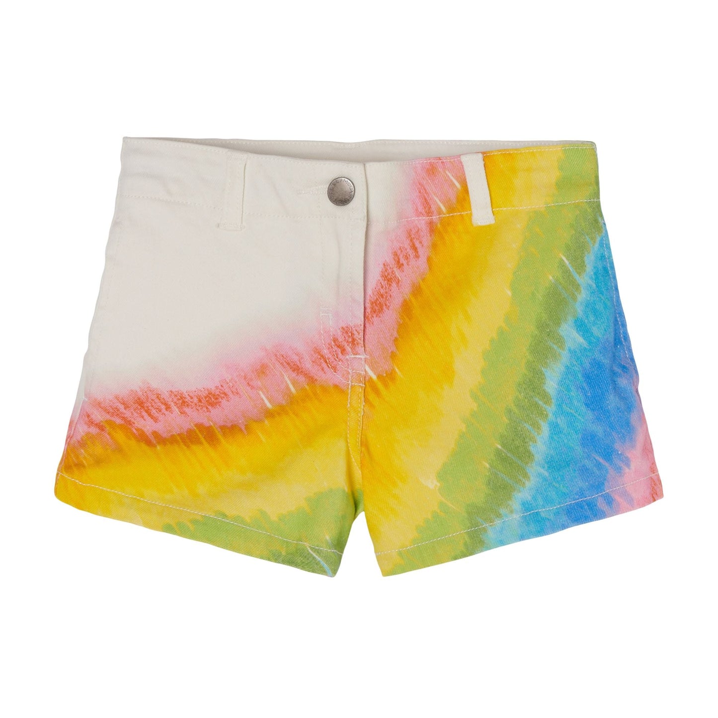 女童白色彩虹短裤