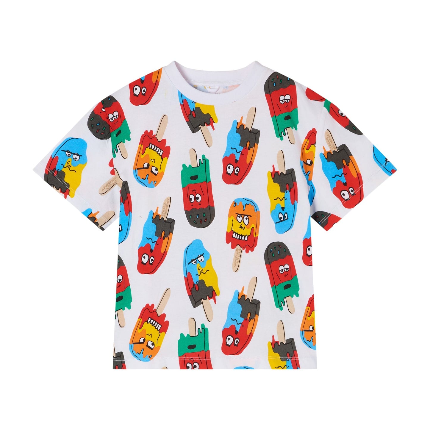儿童白色冰激凌棉T恤