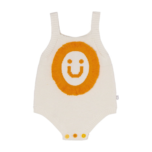 婴儿白色针织连体衣