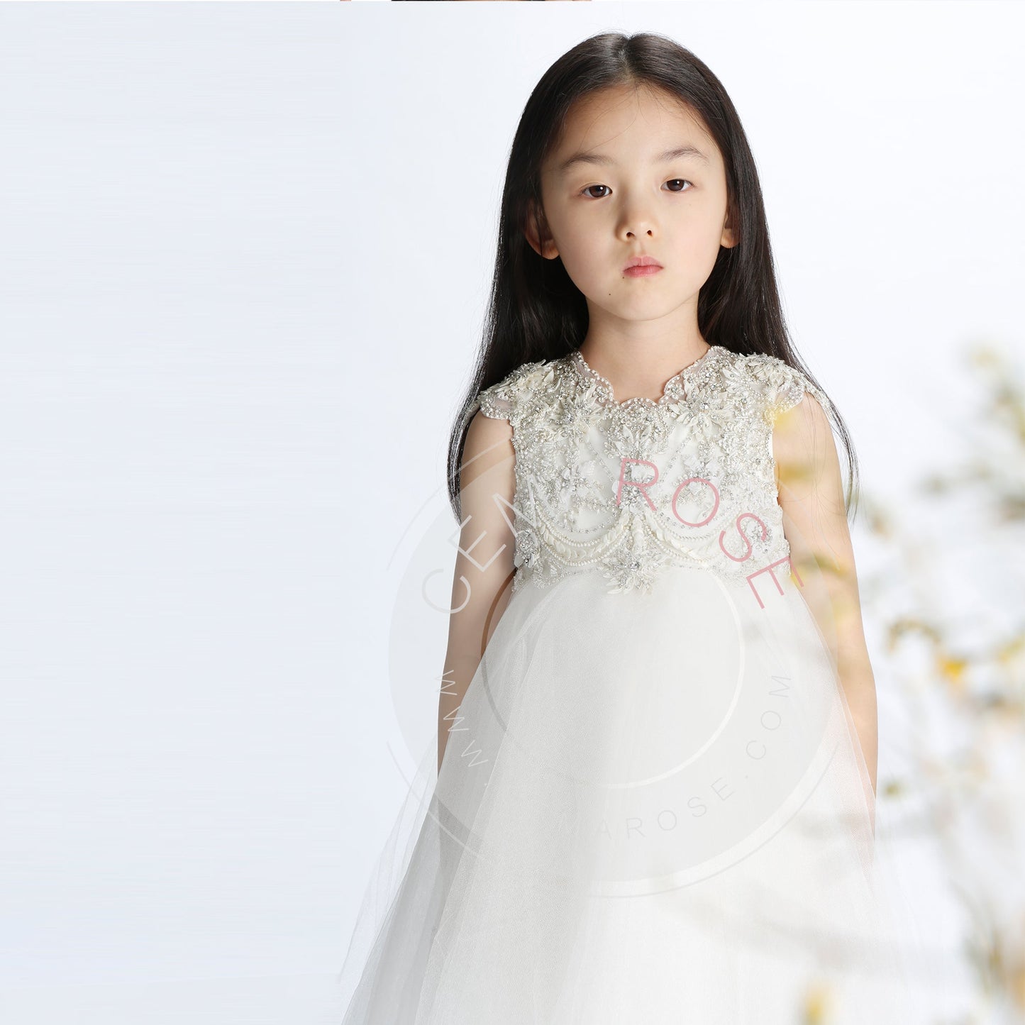 Girls  White  "Pruncess Ekaterina"  Dress