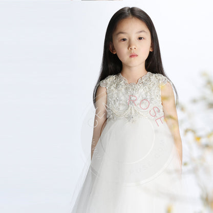 Girls  White  "Pruncess Ekaterina"  Dress
